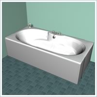 Double Ended Bath 4 Tap Hole