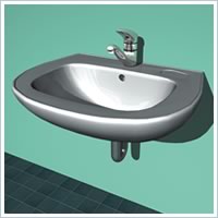 Cloakroom Basin 1 Tap Hole